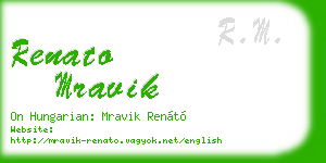 renato mravik business card